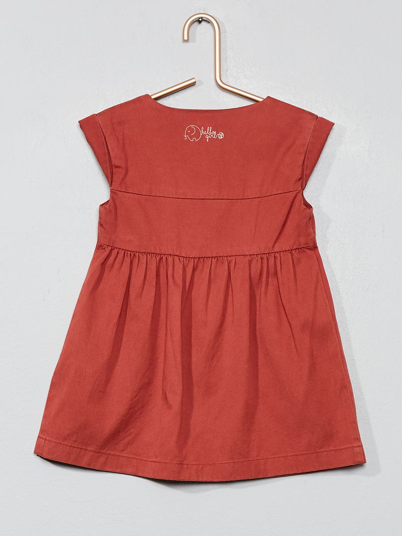 Verniel Pat Voorvoegsel jurk van soepele stof met knopen - roze - Kiabi - 14.00€