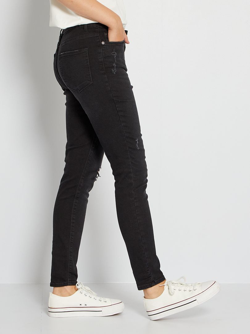 Missguided Denim Skinny Jeans Met Hoge Taille in het Zwart Dames Kleding voor voor Jeans voor Skinny jeans 